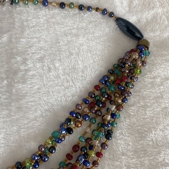 Beaded multicoloured necklace - Picture 5 of 12